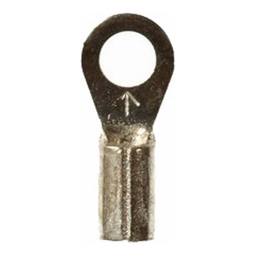 3M™ Scotchlok™ Small Ring Tongue Terminal ensures an ideal fit while offering reliable and safe performance. The non-insulated, brazed-seam barrel has a beveled mouth that guides the wire into position, and it withstands a maximum temperature of 347 degrees F (175 degrees C). Electrolytic copper construction offers good conductivity and a tin-plated finish resists corrosion.