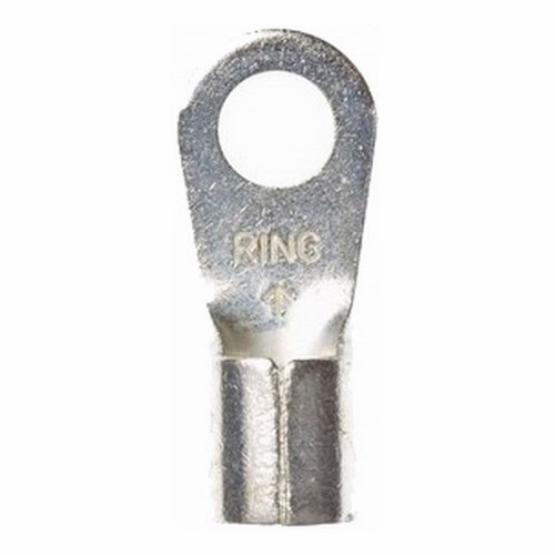 3M™ Scotchlok™ Small Ring Tongue Terminal ensures an ideal fit while offering reliable and safe performance. The non-insulated, brazed-seam barrel has a beveled mouth that guides the wire into position, and it withstands a maximum temperature of 347 degrees F (175 degrees C). Electrolytic copper construction offers good conductivity and a tin-plated finish resists corrosion.