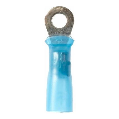 3M™ Scotchlok™ Color-Coded Heat Shrink Large Ring Tongue Terminal ensures an ideal fit and offers reliable performance. The brazed-seam barrel is covered by an adhesive-lined polyolefin tubing to offer moisture-seal protection. It withstands temperatures of 221 degrees F (105 degrees C). Electrolytic copper construction offers good conductivity and a tin-plated finish resists corrosion.