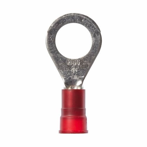 3M™ Scotchlok™ Color-Coded Small Ring Tongue Terminal ensures an ideal fit while offering reliable and safe performance. The terminal has a nylon-insulated, brazed-seam barrel and withstands temperatures of -40 to 221 degrees F (-40 to 105 degrees C). Electrolytic copper construction offers good conductivity and a tin-plated finish resists corrosion.