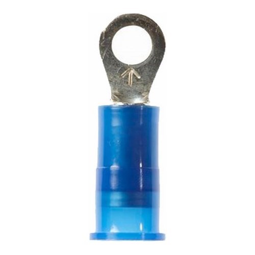 3M™ Scotchlok™ Color-Coded Small Ring Tongue Terminal ensures an ideal fit while offering reliable and safe performance. The terminal has a nylon-insulated, butted-seam barrel and withstands temperatures of -40 to 221 degrees F (-40 to 105 degrees C). Electrolytic copper construction offers good conductivity and a tin-plated finish resists corrosion.