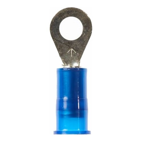 3M™ Scotchlok™ Color-Coded Ring Tongue Terminal ensures an ideal fit while offering reliable and safe performance. The terminal has a nylon-insulated, butted-seam barrel and withstands temperatures of -40 to 221 degrees F (-40 to 105 degrees C). Electrolytic copper construction offers good conductivity and a tin-plated finish resists corrosion.