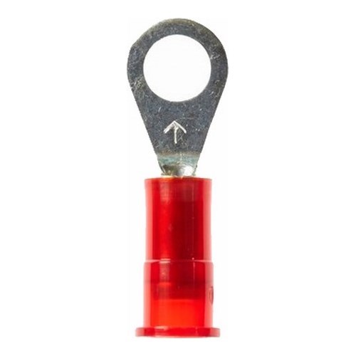 3M™ Scotchlok™ Color-Coded Large Ring Tongue Terminal ensures an ideal fit while offering reliable and safe performance. The terminal has a nylon-insulated, butted-seam barrel and withstands temperatures of -40 to 221 degrees F (-40 to 105 degrees C). Electrolytic copper construction offers good conductivity and a tin-plated finish resists corrosion.
