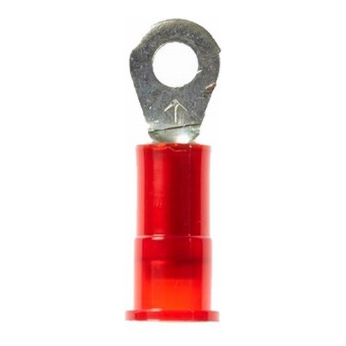 3M™ Scotchlok™ Color-Coded Small Ring Tongue Terminal ensures an ideal fit while offering reliable and safe performance. The terminal has a nylon-insulated, butted-seam barrel and withstands temperatures of -40 to 221 degrees F (-40 to 105 degrees C). Electrolytic copper construction offers good conductivity and a tin-plated finish resists corrosion.