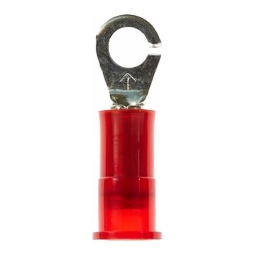3M™ Scotchlok™ Color-Coded Small Ring Tongue Terminal ensures an ideal fit while offering reliable and safe performance. The terminal has a nylon-insulated, butted-seam barrel and withstands temperatures of -40 to 221 degrees F (-40 to 105 degrees C). Electrolytic copper construction offers good conductivity and a tin-plated finish resists corrosion.