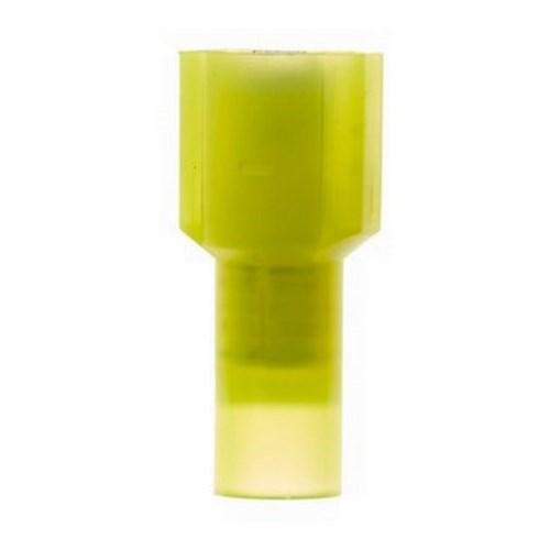 3M™ Scotchlok™ Color-Coded Male Disconnect Terminal offers superior holding force while allowing for quick and easy disconnect. The terminal has a fully insulated, nylon, butted-seam barrel and withstands temperatures of -40 to 221 degrees F (-40 to 105 degrees C). Its electrolytic copper construction offers good conductivity and a tin-plated finish resists corrosion.