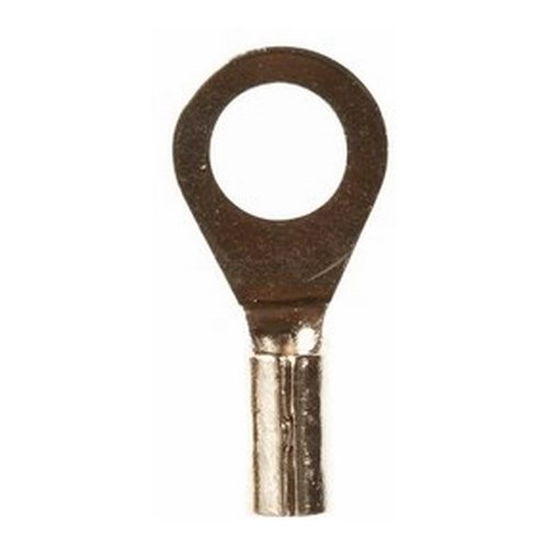3M™ Scotchlok™ High-Temperature Ring Tongue Terminal ensures an ideal fit while offering reliable and safe performance. The terminal has a non-insulated, butted-seam barrel and withstands a maximum temperature of 900 degrees F (482 degrees C). Steel construction offers durability and a nickel-plated finish resists corrosion.