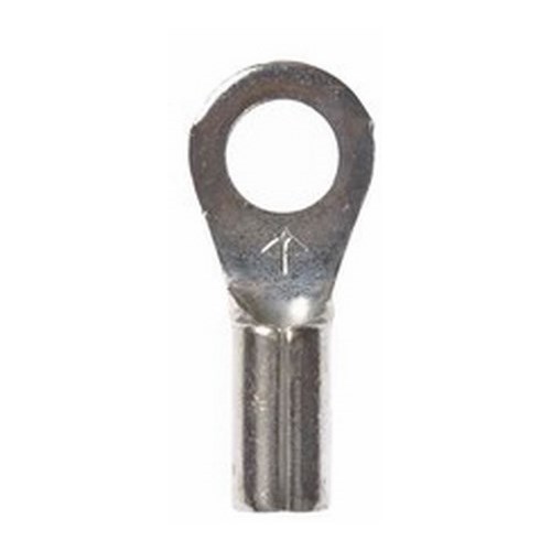3M™ Scotchlok™ Small Ring Tongue Terminal ensures an ideal fit while offering reliable and safe performance. The non-insulated, butted-seam barrel has a beveled mouth that guides the wire into position, and it withstands a maximum temperature of 347 degrees F (175 degrees C). Electrolytic copper construction offers good conductivity and a tin-plated finish resists corrosion.