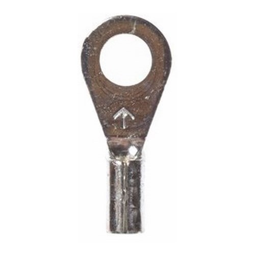 3M™ Scotchlok™ Large Ring Tongue Terminal ensures an ideal fit while offering reliable and safe performance. The non-insulated, butted-seam barrel has a beveled mouth that guides the wire into position, and it withstands a maximum temperature of 347 degrees F (175 degrees C). Electrolytic copper construction offers good conductivity and a tin-plated finish resists corrosion.