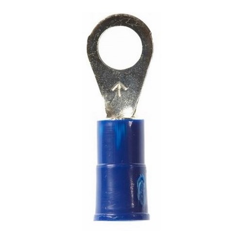 3M™ Scotchlok™ Color-Coded Large Ring Tongue Terminal ensures an ideal fit while offering reliable and safe performance. The terminal has a vinyl-insulated, brazed-seam barrel and withstands temperatures of -40 to 221 degrees F (-40 to 105 degrees C). Electrolytic copper construction offers good conductivity and a tin-plated finish resists corrosion.