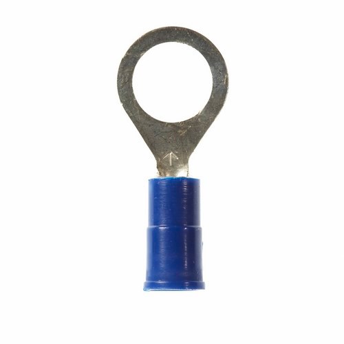 3M™ Scotchlok™ Color-Coded Small Ring Tongue Terminal ensures an ideal fit while offering reliable and safe performance. The terminal has a vinyl-insulated, brazed-seam barrel and withstands temperatures of -40 to 221 degrees F (-40 to 105 degrees C). Electrolytic copper construction offers good conductivity and a tin-plated finish resists corrosion.