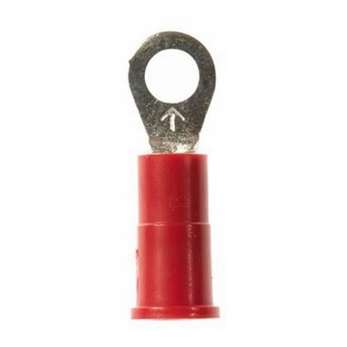 3M™ Scotchlok™ Color-Coded Small Ring Tongue Terminal ensures an ideal fit while offering reliable and safe performance. The terminal has a vinyl-insulated, brazed-seam barrel and withstands temperatures of -40 to 221 degrees F (-40 to 105 degrees C). Electrolytic copper construction offers good conductivity and a tin-plated finish resists corrosion.