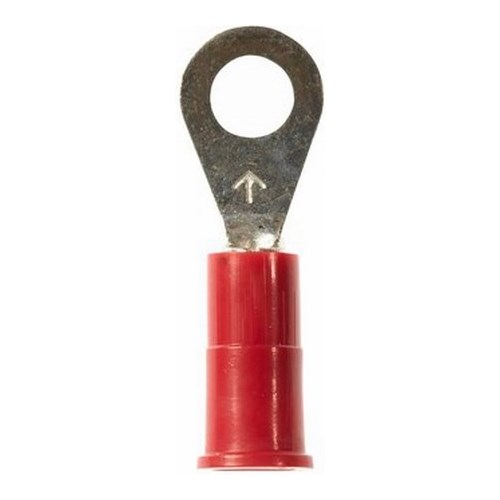3M™ Scotchlok™ Color-Coded Large Ring Tongue Terminal ensures an ideal fit while offering reliable and safe performance. The terminal has a vinyl-insulated, brazed-seam barrel and withstands temperatures of -40 to 221 degrees F (-40 to 105 degrees C). Electrolytic copper construction offers good conductivity and a tin-plated finish resists corrosion.