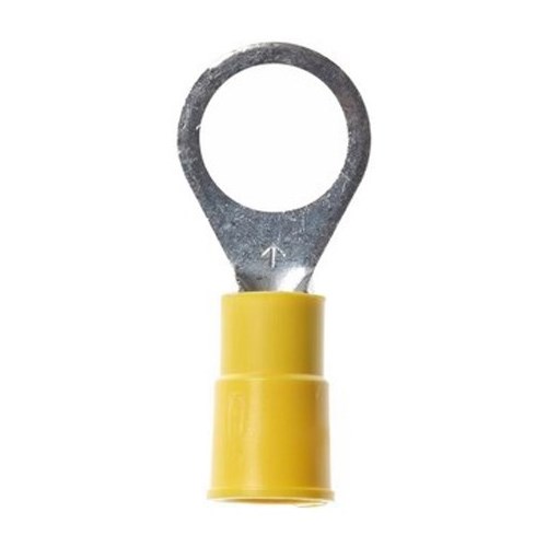 3M™ Scotchlok™ Color-Coded Small Ring Tongue Terminal ensures an ideal fit while offering reliable and safe performance. The terminal has a vinyl-insulated, butted-seam barrel and withstands temperatures of -40 to 221 degrees F (-40 to 105 degrees C). Electrolytic copper construction offers good conductivity and a tin-plated finish resists corrosion.