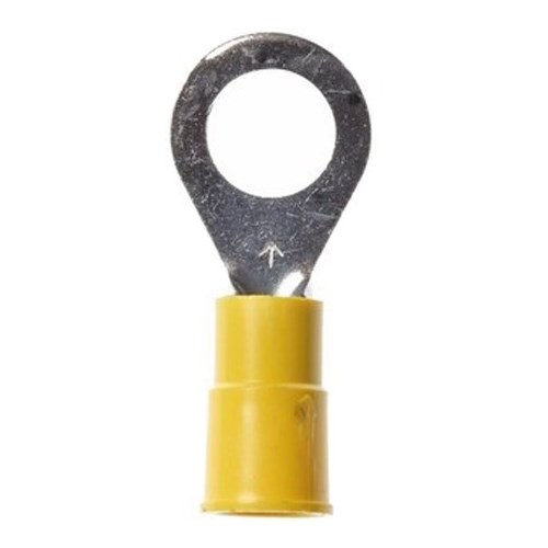 3M™ Scotchlok™ Color-Coded Small Ring Tongue Terminal ensures an ideal fit while offering reliable and safe performance. The terminal has a vinyl-insulated, butted-seam barrel and withstands temperatures of -40 to 221 degrees F (-40 to 105 degrees C). Electrolytic copper construction offers good conductivity and a tin-plated finish resists corrosion.