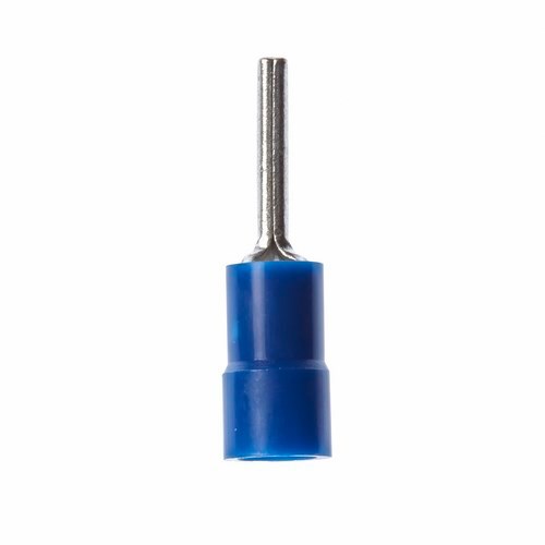 3M™ Scotchlok™ Color-Coded Pin Terminal ensures an ideal fit while offering reliable and safe performance. The terminal has a vinyl-insulated, butted-seam barrel and withstands a maximum temperature of 167 degrees F (75 degrees C). Copper construction offers good conductivity and a tin-plated finish resists corrosion.