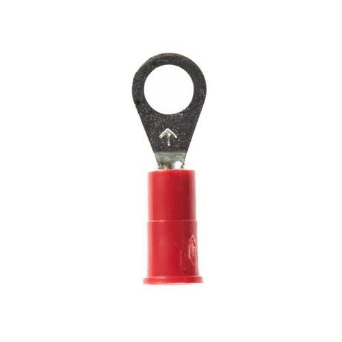 3M™ Scotchlok™ Color-Coded Large Ring Tongue Terminal ensures an ideal fit while offering reliable and safe performance. The terminal has a vinyl-insulated, butted-seam barrel and withstands temperatures of -40 to 221 degrees F (-40 to 105 degrees C). Electrolytic copper construction offers good conductivity and a tin-plated finish resists corrosion.