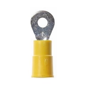 3M™ Highland™ Ring Tongue Terminal ensures an ideal fit while offering reliable and safe performance. The terminal has a vinyl-insulated, butted-seam barrel and withstands temperatures of -40 to 221 degrees F (-40 to 105 degrees C). Electrolytic copper construction offers good conductivity and a tin-plated finish resists corrosion.