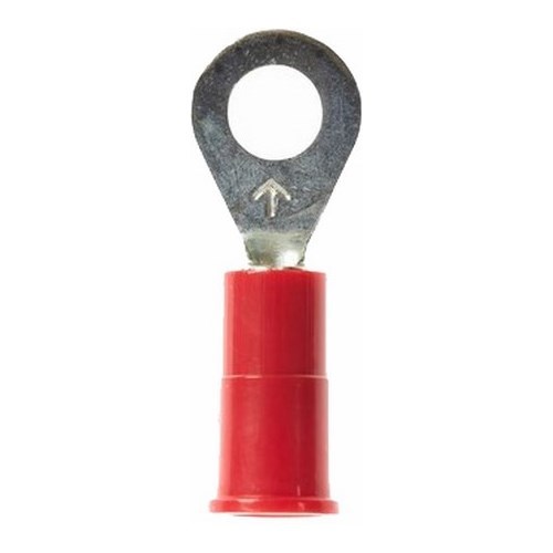 3M™ Highland™ Ring Tongue Terminal ensures an ideal fit while offering reliable and safe performance. The terminal has a vinyl-insulated, butted-seam barrel and withstands temperatures of -40 to 221 degrees F (-40 to 105 degrees C). Electrolytic copper construction offers good conductivity and a tin-plated finish resists corrosion.