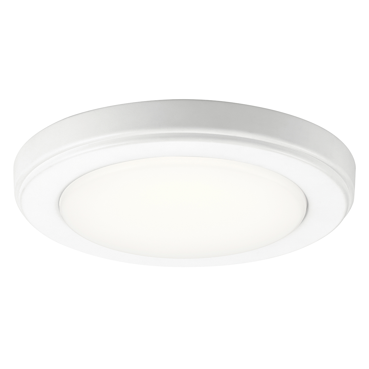 When there's no room for shadows or dark spots, you can count on Kichler's 7 inch Zeo 3000K LED to deliver the superior lighting performance you need. Utilizing edge lit technology, Zeo's optical diffuser completely fills with light, assuring maximum light distribution with no dark edges. This flushmount ceiling light features a round shape and White finish. Perfect for ambient or task lighting in multi-family or light commercial spaces.