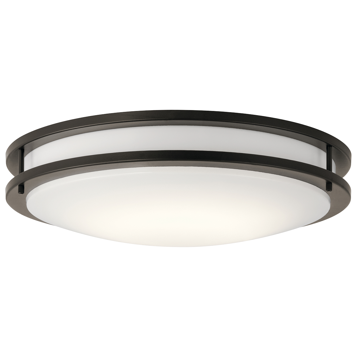 This beautiful LED flush mount features clean lines and a white acrylic diffuser. To complete the look, this light offers an Olde Bronze finish.