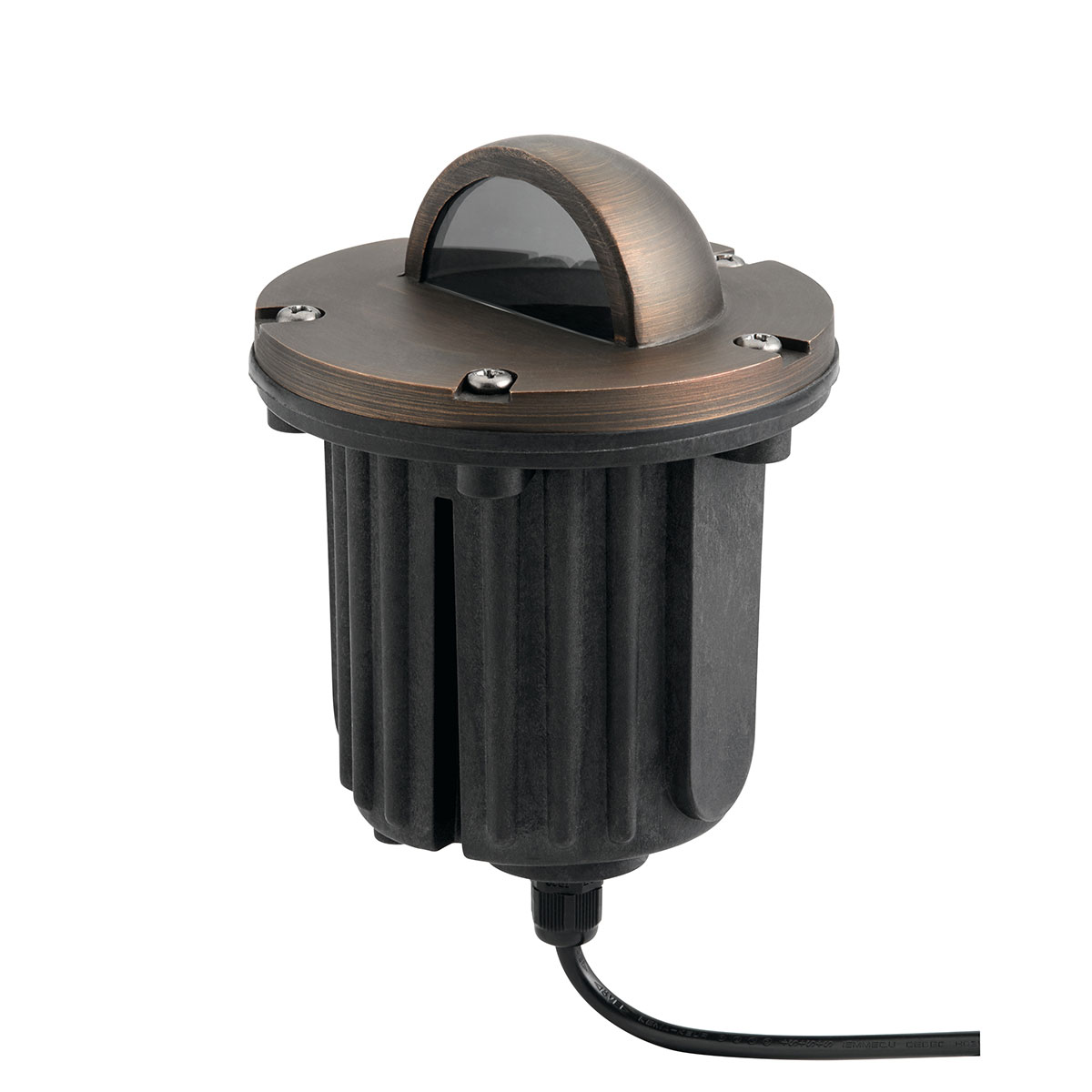 12V Brass Side Throw In Ground in Centennial Brass