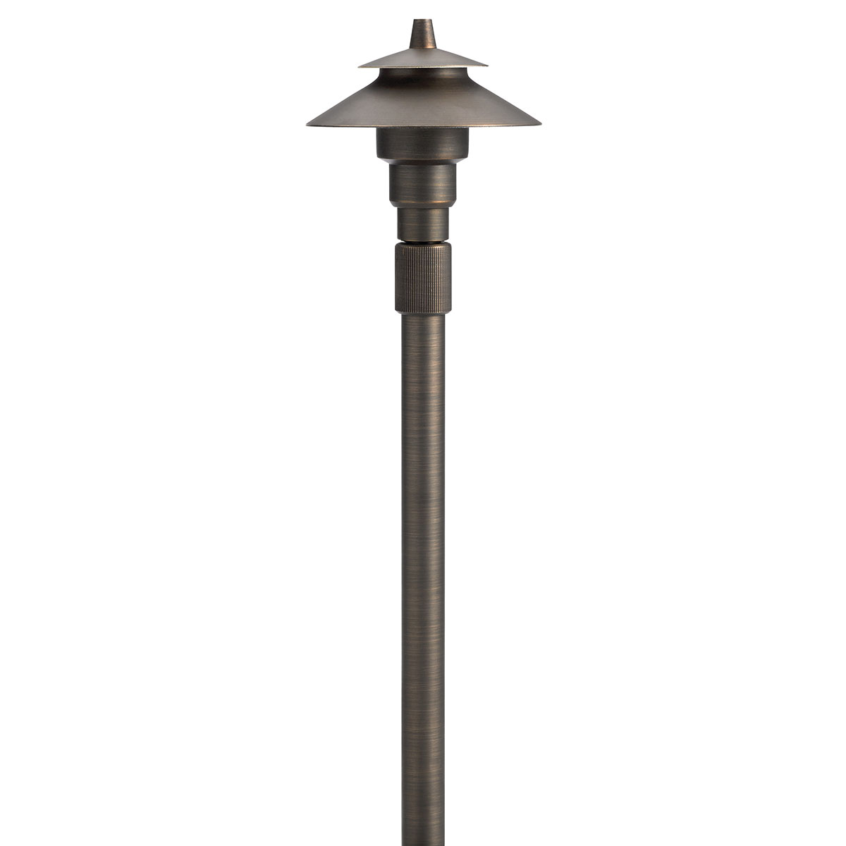 12V Brass 30in. Small Adjustable Height Path Light in Centennial Brass