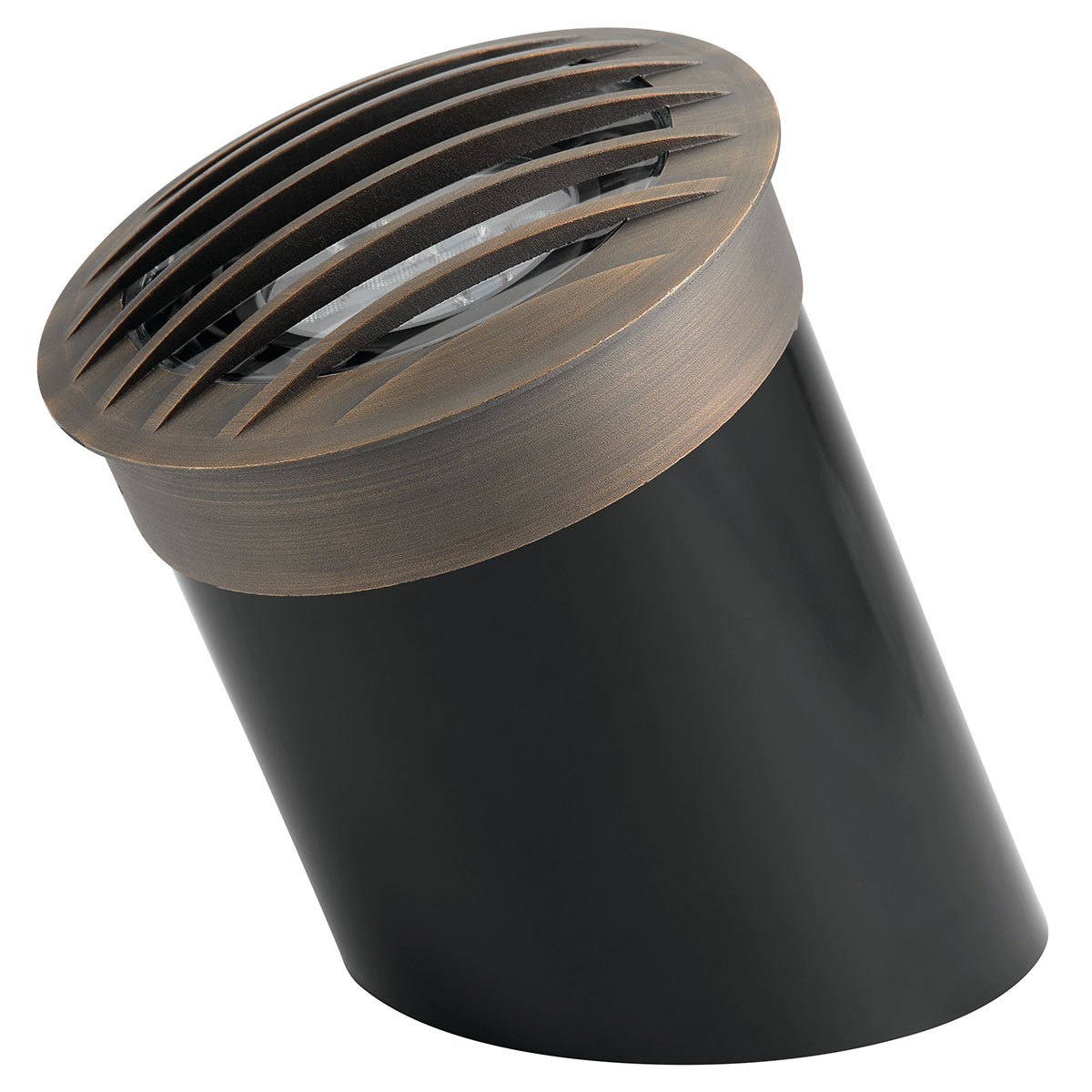 12V PAR 36 Brass Well Rockguard in Centennial Brass