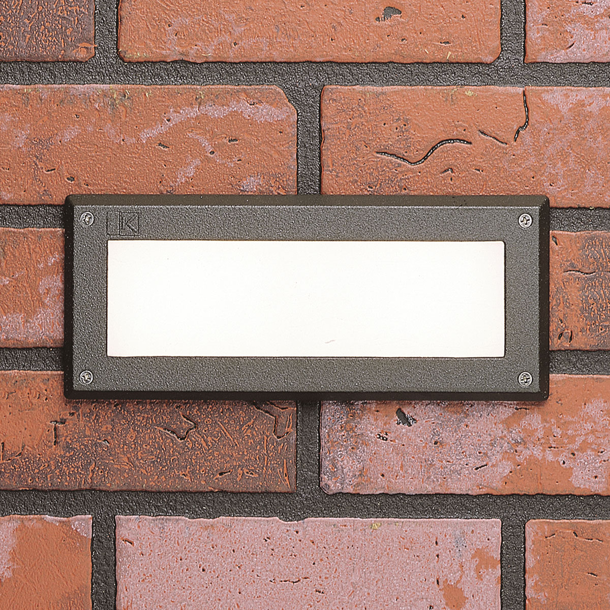 3000K Pure-White LED BRICK LIGHT - Designed to be integrated into brick wall during construction. LED version is also usable in vertical risers. Casts a low, even spread of energy efficient LED light. Available with or without louvers.
