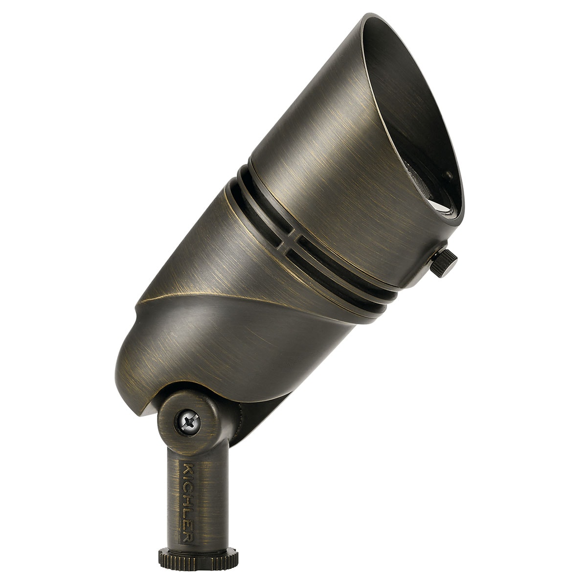 12V with Variable Lumen Output ( VLO ) that allows you to easily switch between three lumen outputs (400, 600, 835 lumens) without mechanically adjusting the settings on the fixture. The adjustable lumen large accent 15 degree, 2700K spot light in cast brass (CBR)  is an integrated, fully sealed LED fixture that features 6,000 volt surge protection. Featuring custom optics that assures no halos or scallops to deliver superb center-to-edge uniformity for clean, clear light.