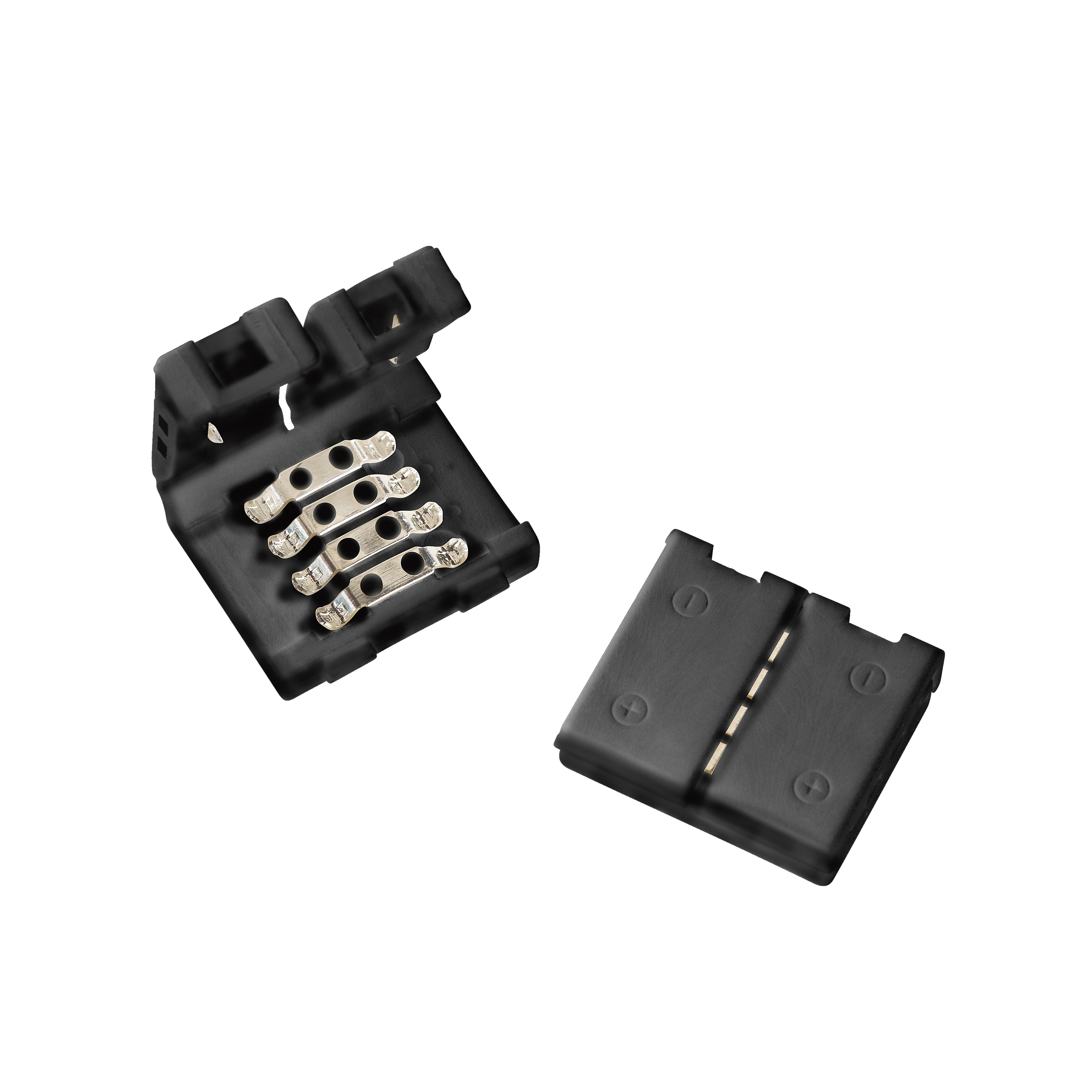 A lighting support basic, this LED tape inline splice accessory features a versatile Black finish.