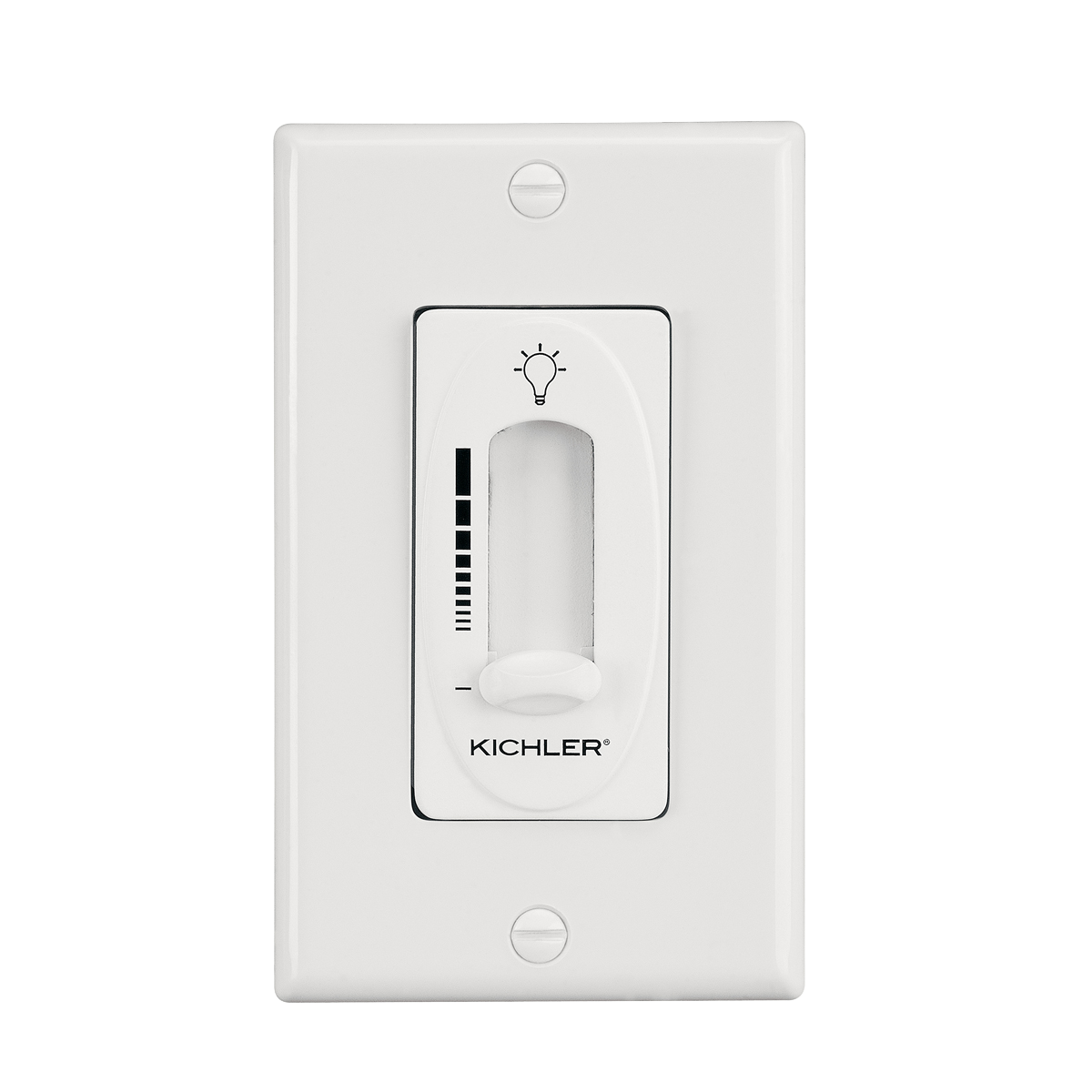 A lighting support necessity, this fan light dimmer control features a classic White finish.