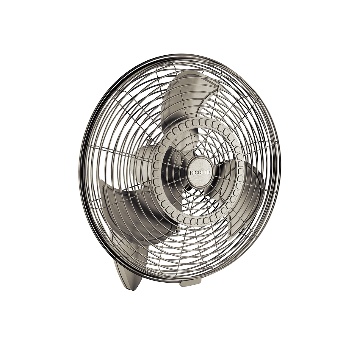 24 Inch Pola Wall Fan in NI,in.The polished style of this Brushed Nickel wet rated  24 inch wall fan from the Pola(TM) collection fits any décor.  And the 6' GFCI plug in cord makes it convenient to install.  The pull chain, 3 speed control allows for oscillating or stationary movement to direct air just where you want it.