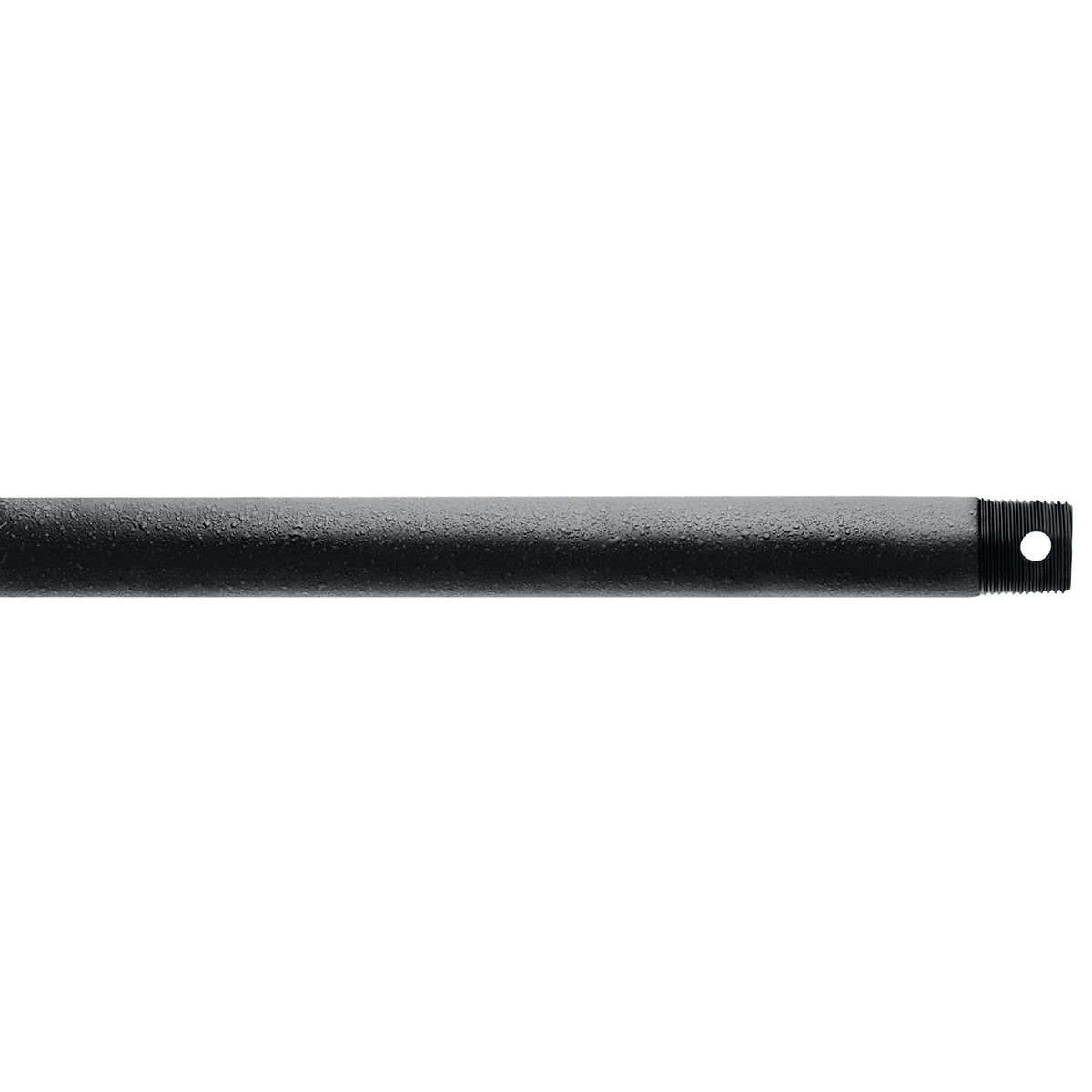12 inch fan downrod (1 inch O.D.) suggested for 9 foot ceilings in Distressed Black