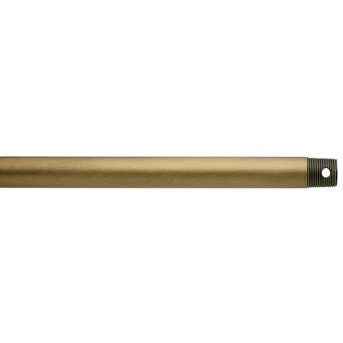 24in. Fan Downrod in Natural Brass - 1in. O.D. x 24in.  Threaded