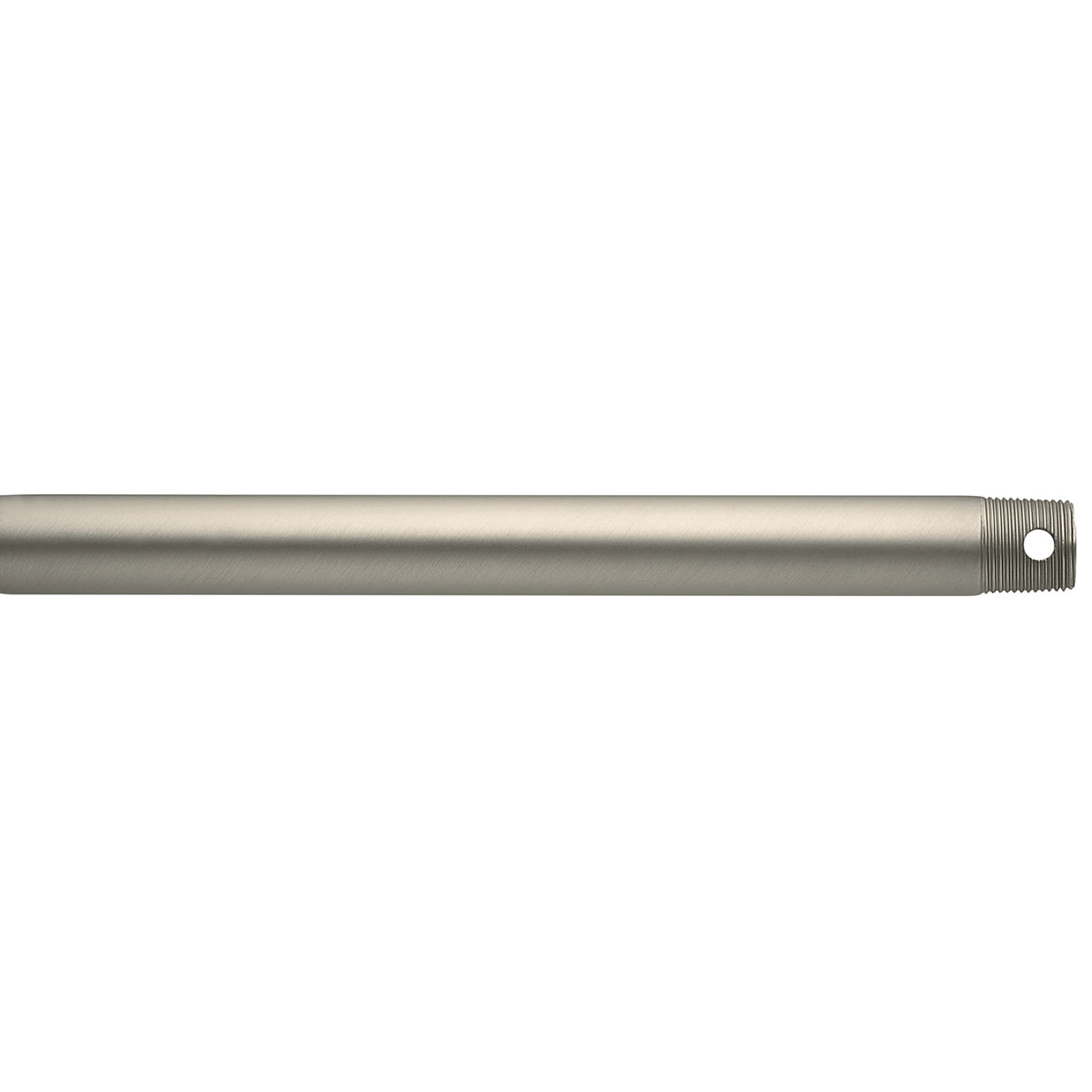 24 inch fan downrod (1 inch O.D.) suggested for 11 foot ceilings in Brushed Nickel