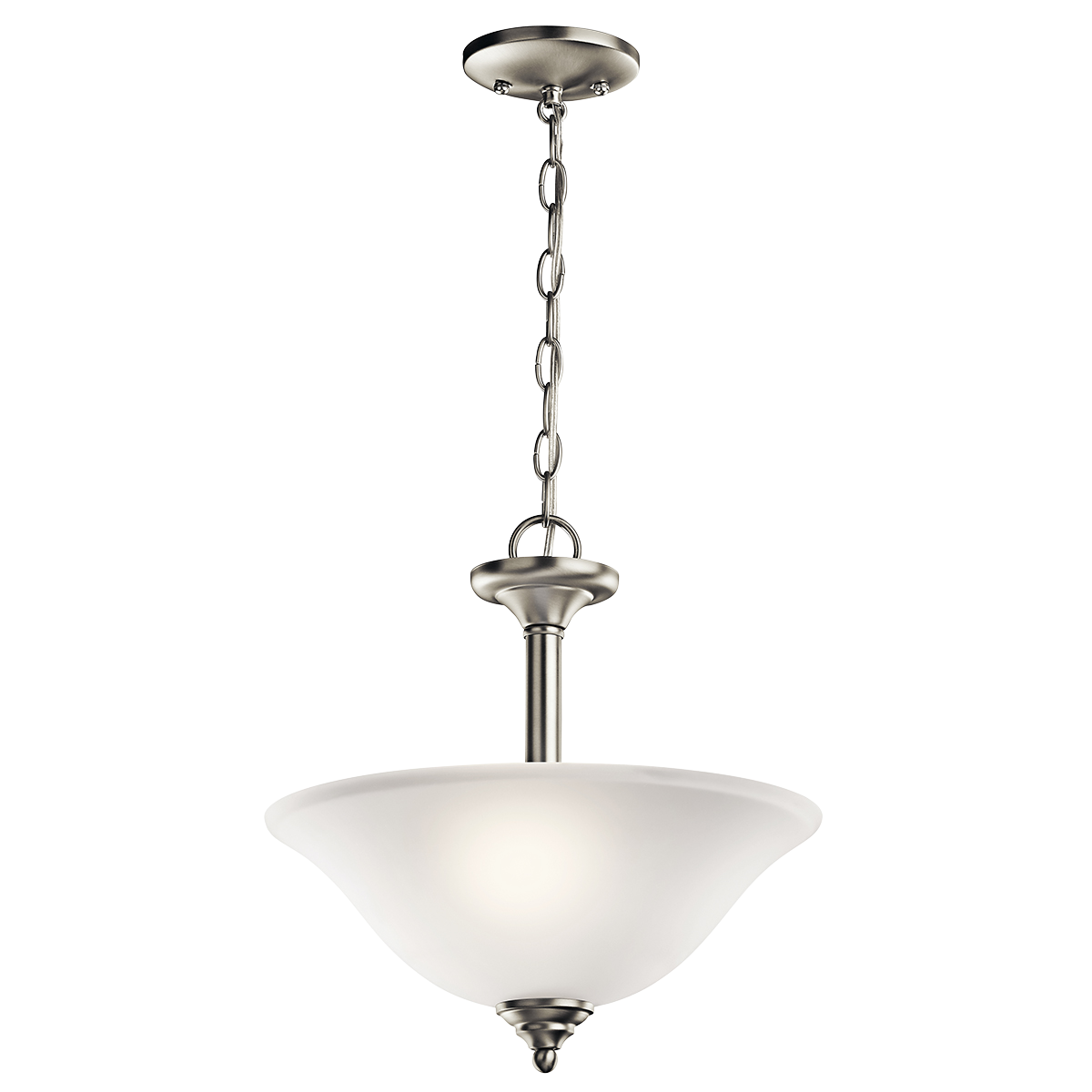 Product image for Kichler 3694NI Armida™ 2 Light Convertible Inverted Pendant Brushed Nickel