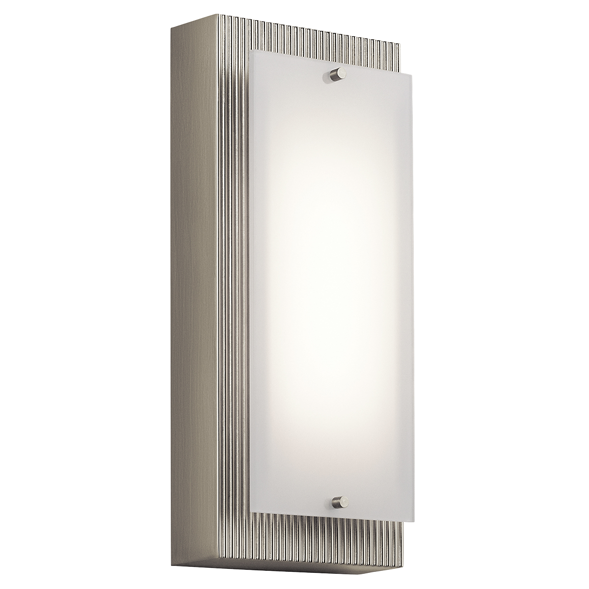 The contemporary 1 light LED wall sconce of the Vego collection is a minimalistic LED design with a sleek profile in a Brushed Nickel finish with White glass.