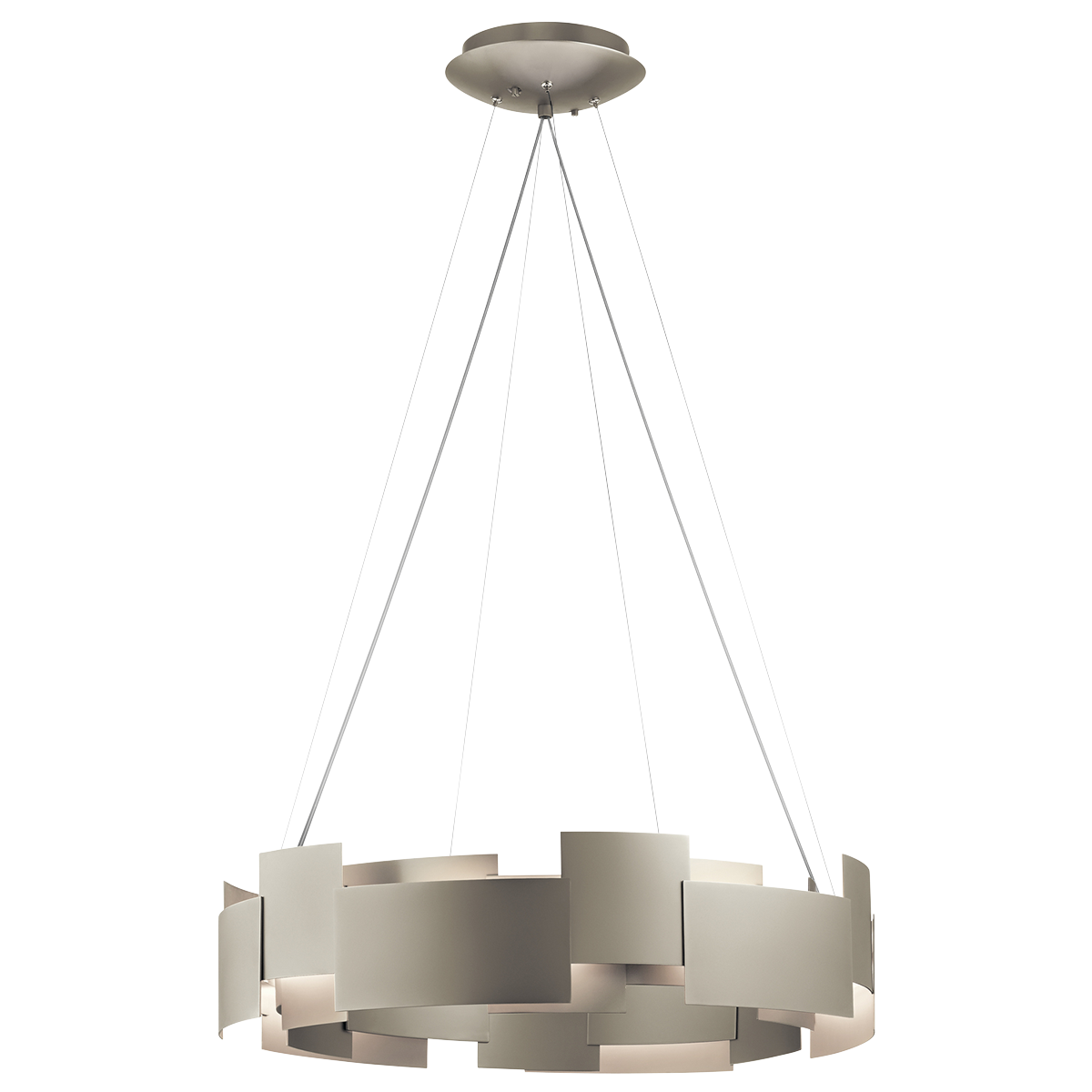 Product image for Kichler 42992SNLED Moderne 26.5" LED Chandelier Satin Nickel