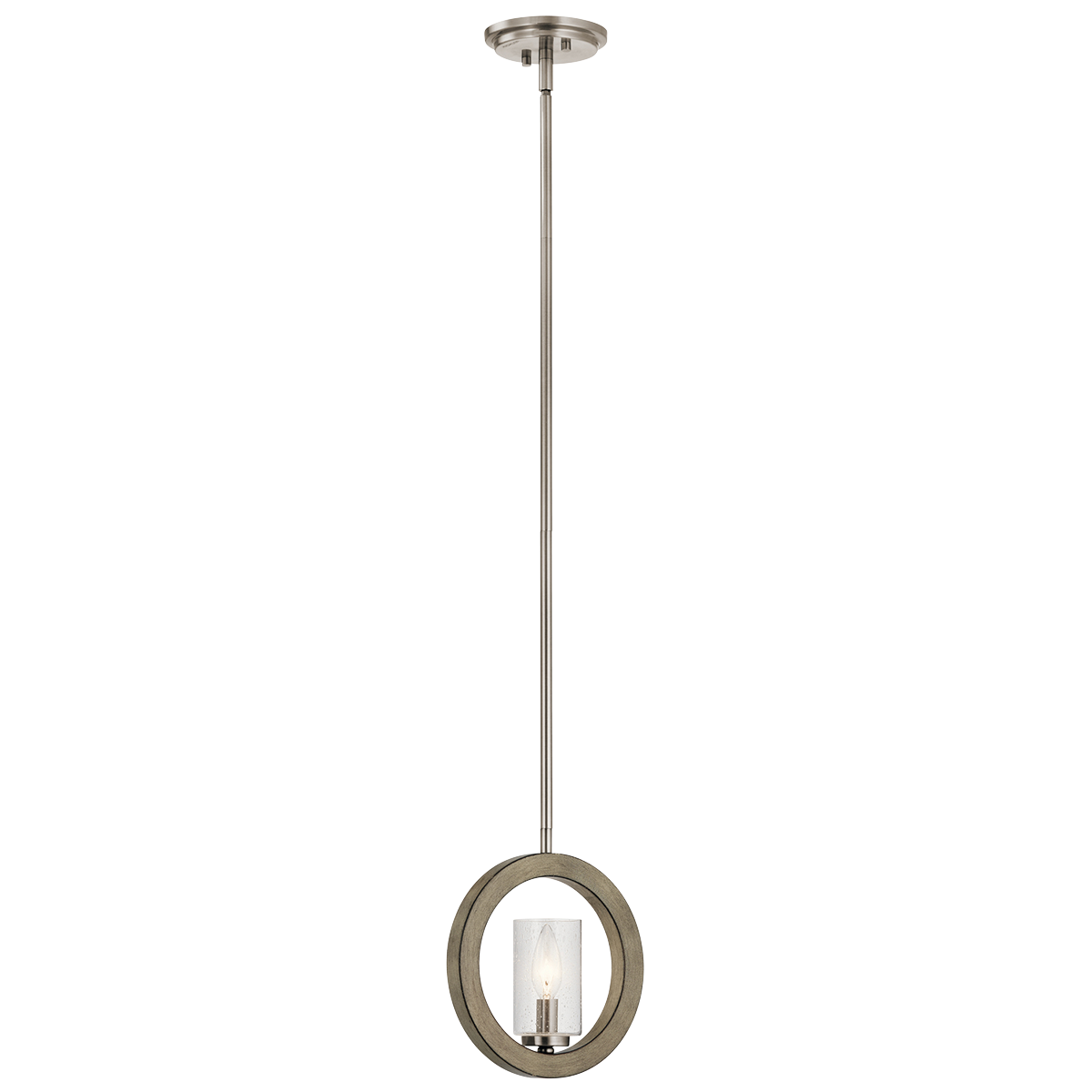Product image for Kichler 43189DAG Grand Bank™ 1 Light Convertible Mini Pendant Distressed Antique Gray