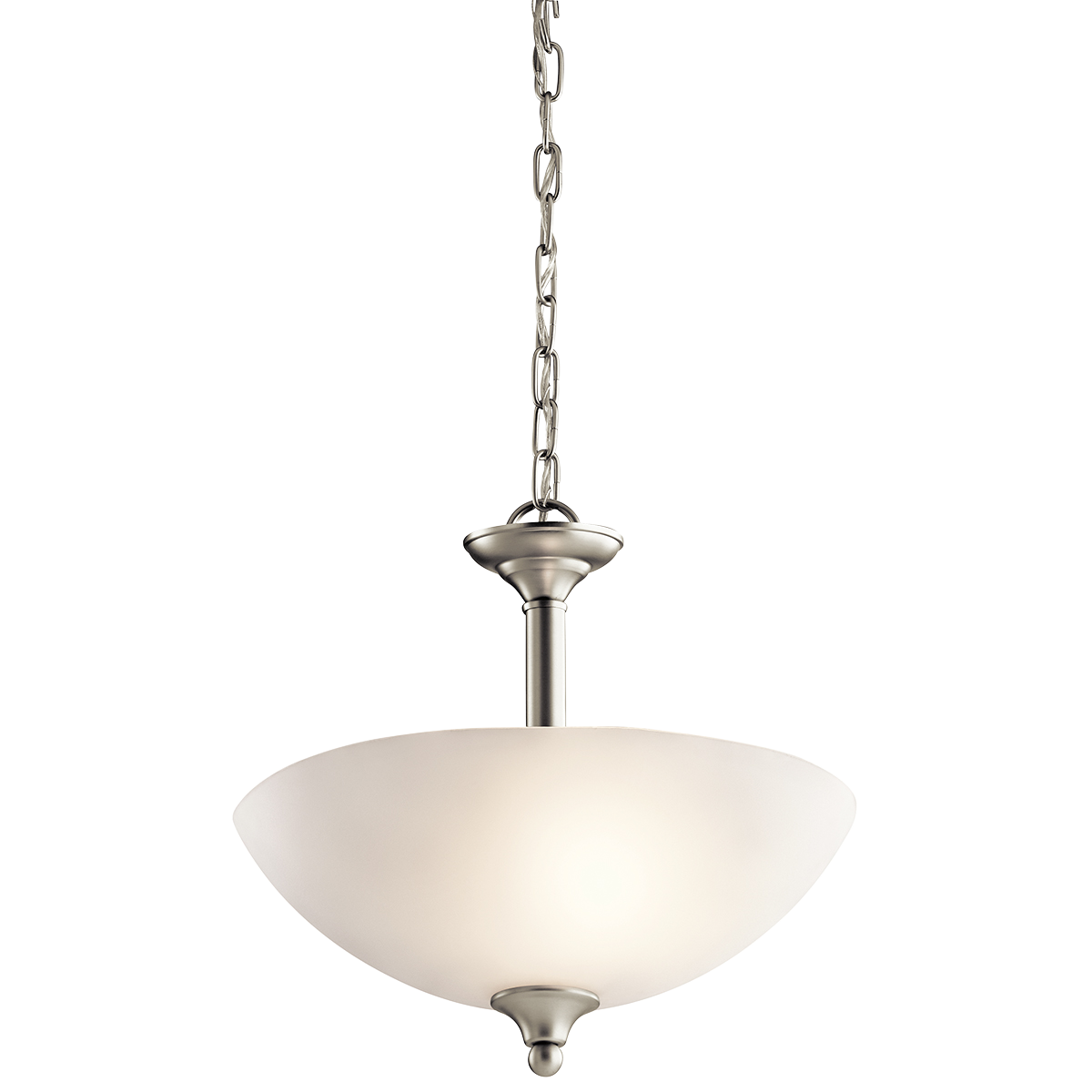 Product image for Kichler 43641NI Jolie 2 Light Convertible Pendant Brushed Nickel