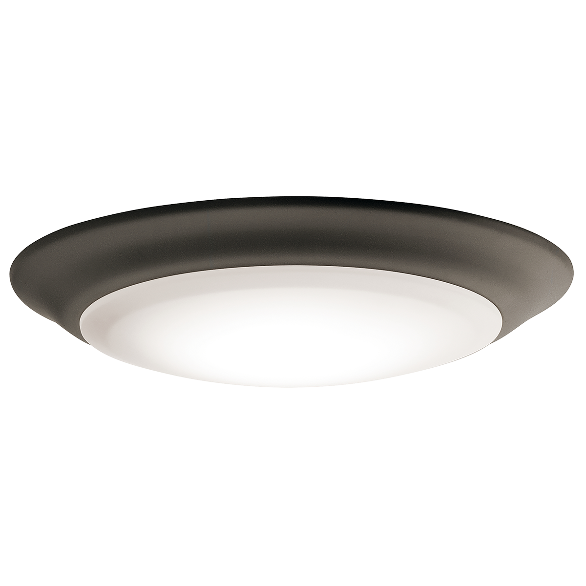 This T24-Compliant 3000K LED flush mount features clean, beautiful lines that will enhance your modern décor. To complement this light, it features a pleasing Olde Bronze(R) finish.