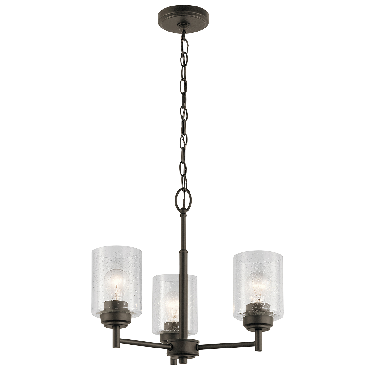 Product image for Kichler 44029OZ Winslow™ 3 Light Mini Chandelier Olde Bronze®
