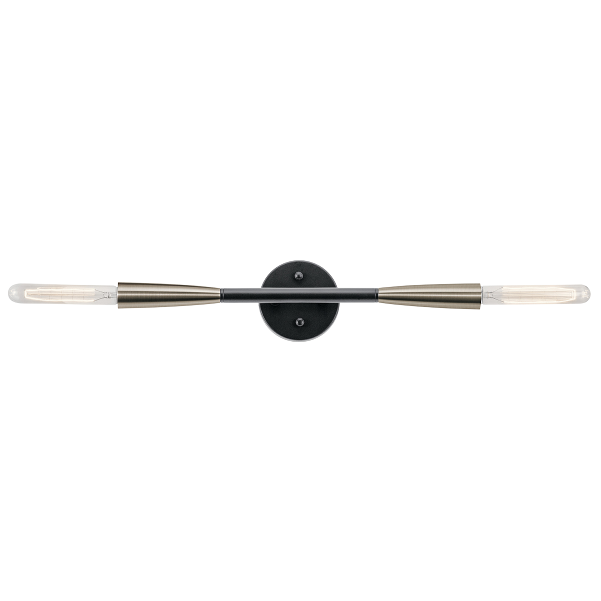 The soft contemporary shapes and mixed metal finishes give the 2-light wall sconce from the Branches collection a metropolitan flair that works above kitchen islands, dining tables and even as focal point in a foyer.