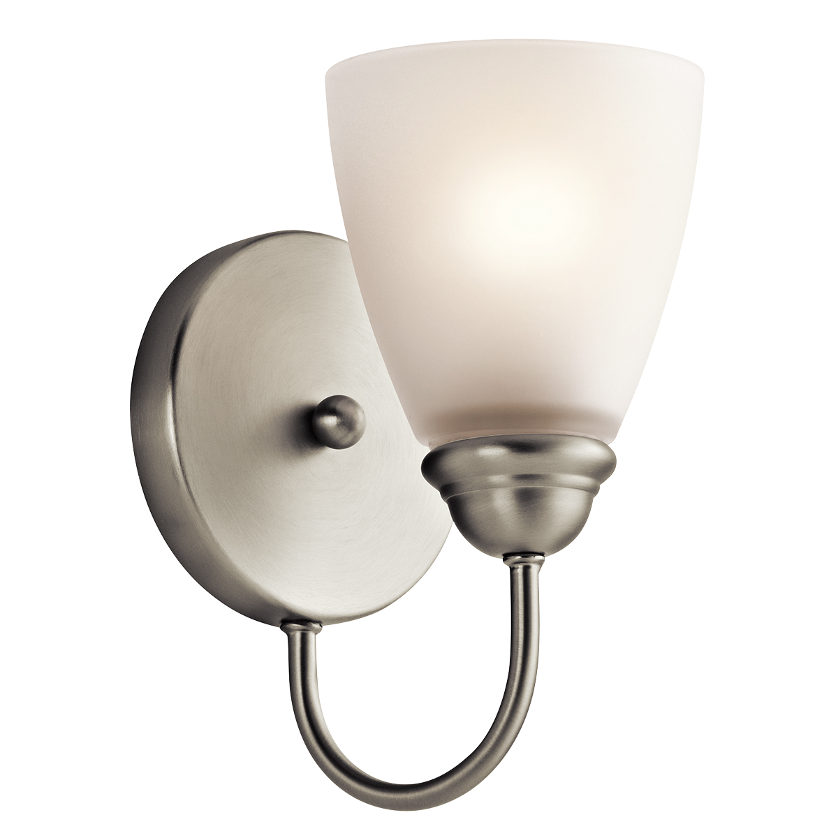 Product image for Kichler 45637NI Jolie 1 Light Wall Sconce Brushed Nickel