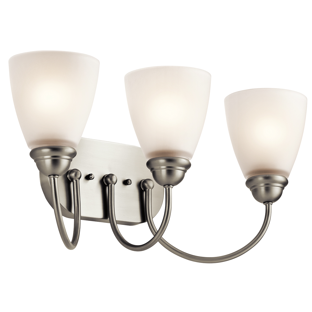 Product image for Kichler 45639NI Jolie 3 Light Vanity Light Brushed Nickel
