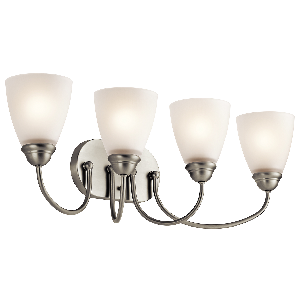 Product image for Kichler 45640NI Jolie 4 Light Vanity Light Brushed Nickel