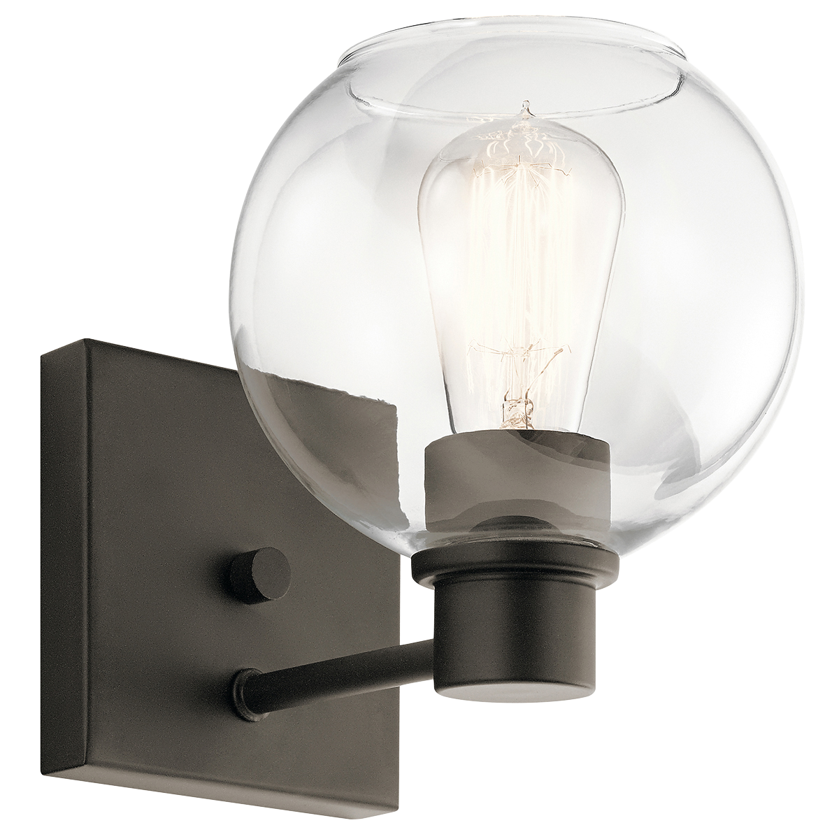 The 1-light wall sconce from the Harmony collection offers an unassuming style will draw you in.  Gently curved arms and sculpted sockets assure the look is anything but ordinary and an Olde Bronze finish tops off the design