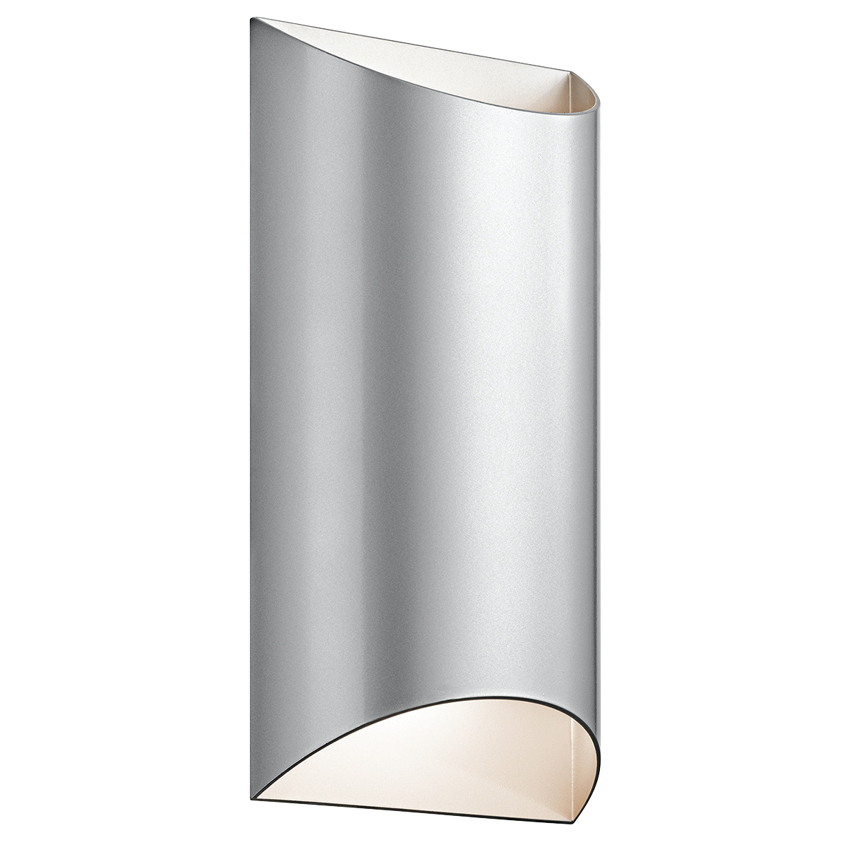 Wesley 2 Light LED Outdoor Wall Light mirrors the lines and shapes found on your contemporary home. The half-moon silhouette at top and bottom is lined with etched glass to shed brilliant light. To finish this sleek look our Wall Light is finished with Platinum.