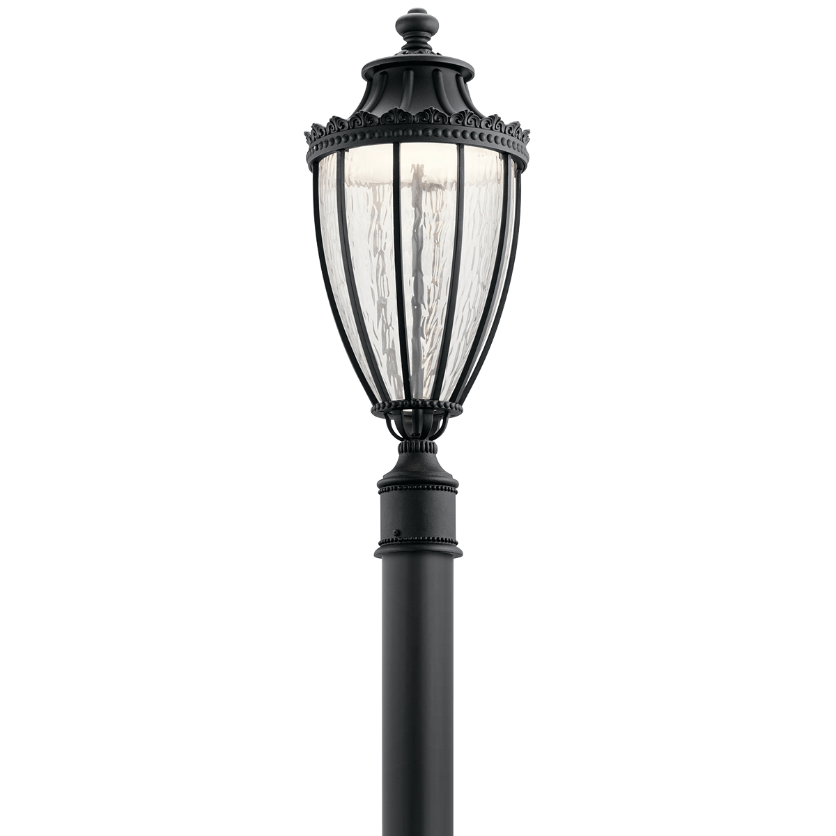 This Wakefield outdoor LED post mount's ornate fleur de lis details alludes to a regal and classic era. Yet it is engineered for modern-day performance with the latest in integrated LED technology for a highly efficient operation that casts a pleasing, warm glow. The clear rain glass enhances the vintage character.